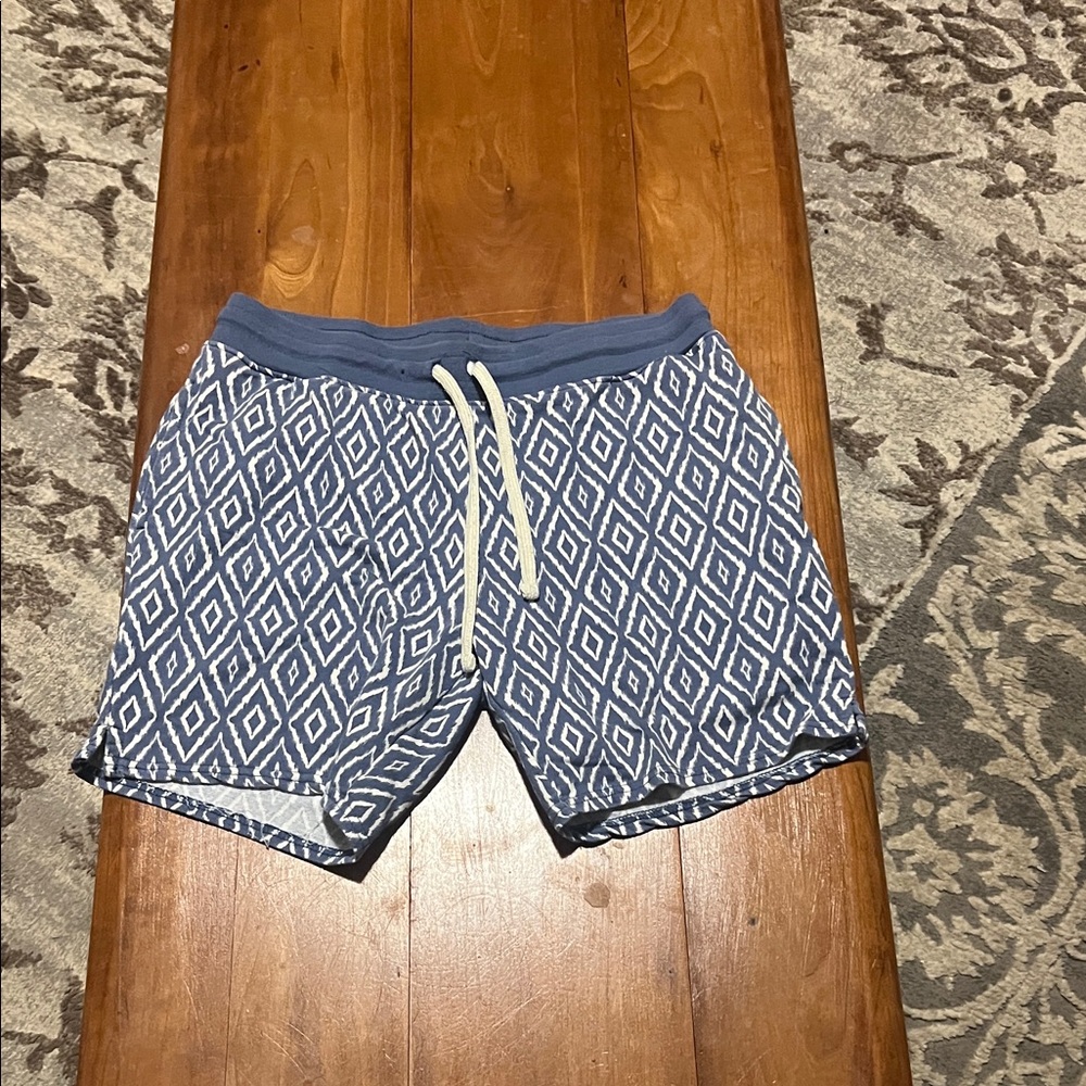 No Boundaries Blue and White Patterned Shorts